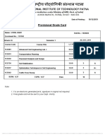 Provisional Grade Card