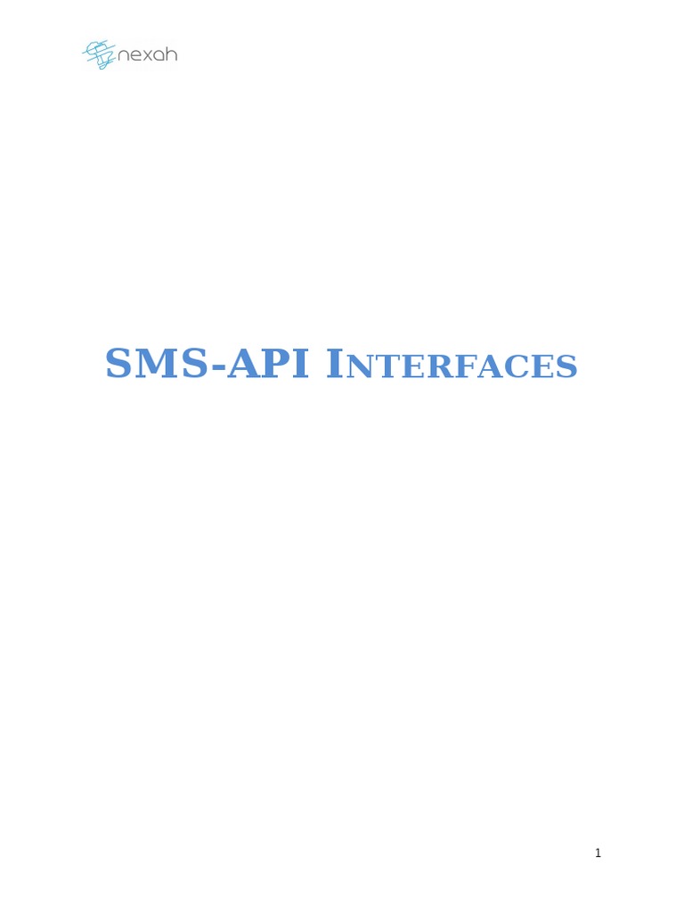 NEXAH SMS API Documentation | PDF | Application Programming Interface ...