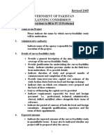 Revised 2005 Government of Pakistan Planning Commission: Instructions To Fill in PC-II Proforma