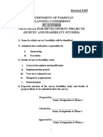 Revised 2005 Government of Pakistan Planning Commission Pc-1I Form Proforma For Development Projects (Survey and Feasibility Studies)