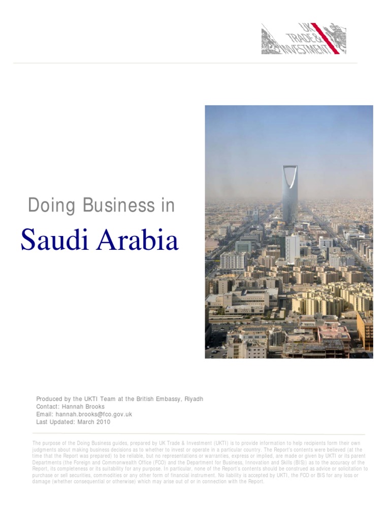 Doing Business in Saudi Arabia PDF Travel Visa Saudi Arabia