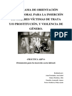 Inserción Socio Laboral de Mujeres Victimas de Trata Y/o Violencia de Genero