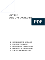 UNIT 1/ 2 Basic Civil Engineering
