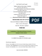 Memoire de Fin D'Etude: Theme