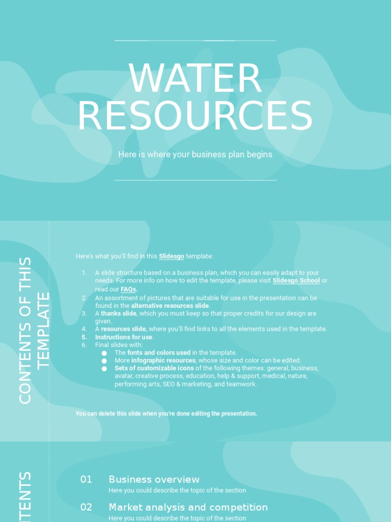 Water Resources Business Plan by Slidesgo | PDF | Planets | Solar System