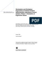 Workstation and Workplace Ergonomics at Federal Aviation Administration Operations Control Centers: Phase 1-Evaluation of Ergonomic Issues