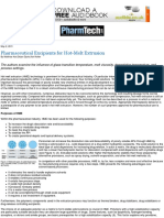 Pharmaceutical Technology_ Pharmaceutical Excipients for Hot-Melt Extrusion