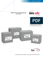 Datasafe HX Top Terminated Batteries 6 and 12 Volt: Battery Installation, Operation and Maintenance Instructions