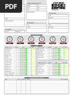 Edge of The Empire - Character Sheet - Editable - Dice Roll Updating PDF