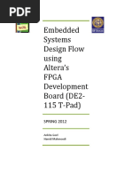 Embedded Systems Design Flow Using Altera's FPGA Development Board (DE2-115 T-Pad)