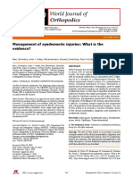 Management of Syndesmotic Injuries: What Is The Evidence?