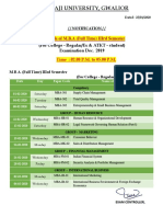 Time Table of M.B.A. (Full Time) Third Semester (For College - Regular_Ex_ ATKT - Students) Exam Dec. 20192281