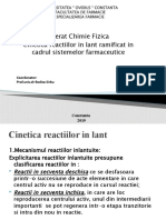 Cinetica Reactiilor in Lant Ramificat Cu Aplicatii in Domeniul Farmaceutic