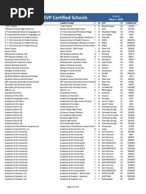 Certified School List 05 06 Schools