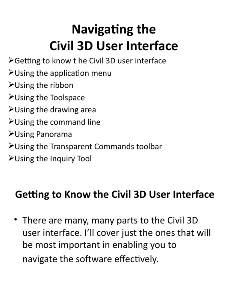 Autocad Civil 3D User Interface | PDF | Command Line Interface | Icon ...