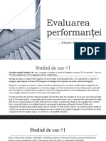 Evaluarea Performanței - Studii de Caz