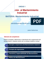 Unidad 1 Introduccion Al Mantenimiento Industrial Ok