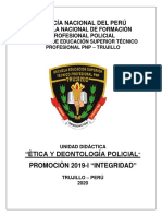 Silabo de Etica y Deontologia Policial Eestp Pnp - Trujillo -