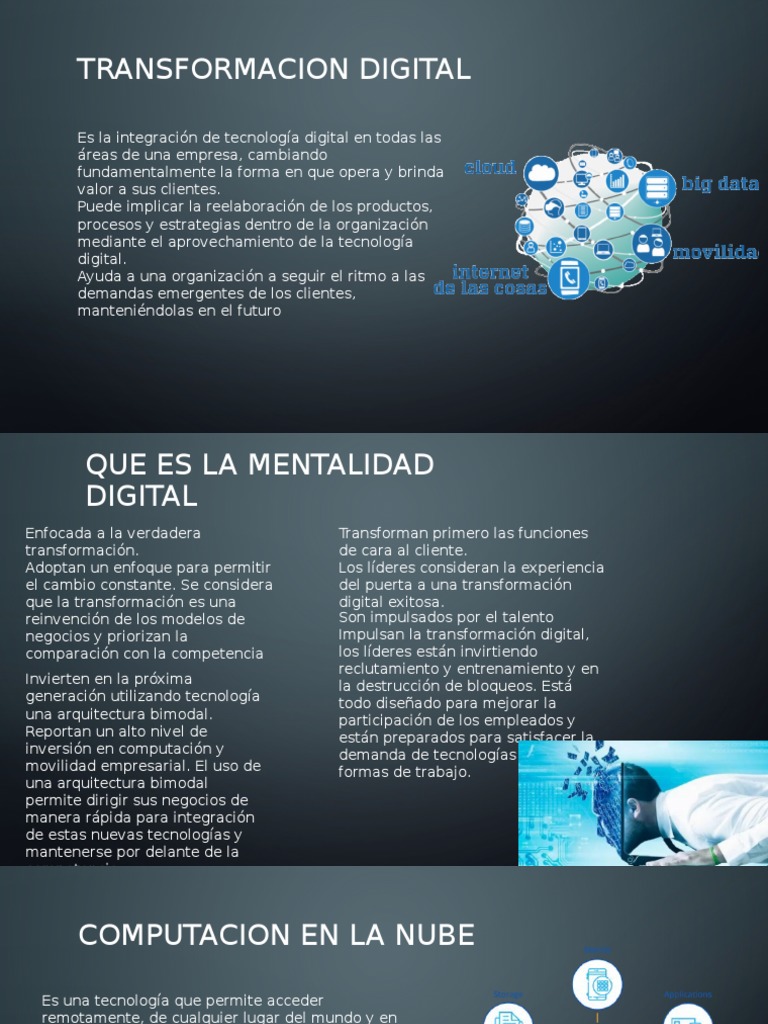 Transformacion Digital | PDF | Computación en la nube | Servidor ...