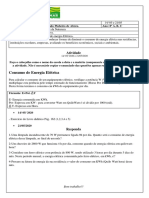 Consumo de energia elétrica em residências e escolas