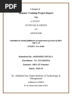 Summer Training Project Report On: A Study On Retail Banking AT Axis Bank