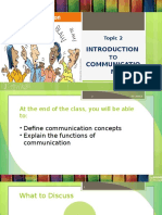Topic 2 - Introduction To Communication