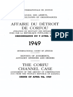 Affaire Du de Corfou: THE Channel Case