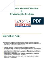 Best Evidence Medical Education & Evaluating The Evidence