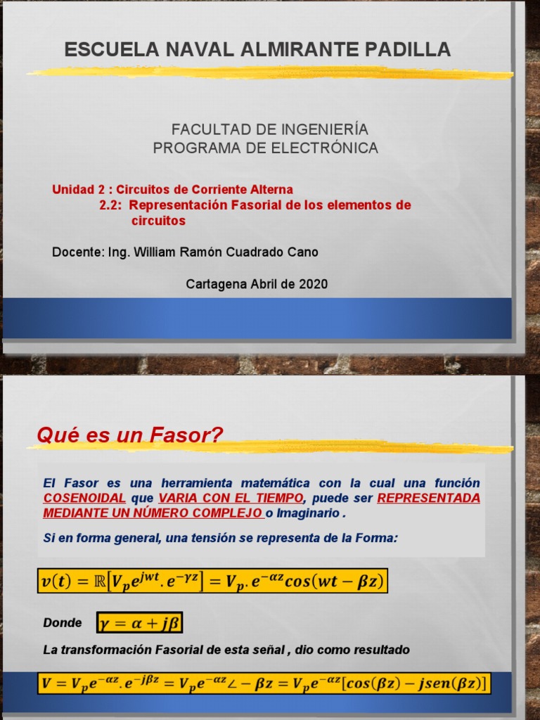 Unidad 2.2 Representación Fasorial RLC | PDF | Impedancia eléctrica ...