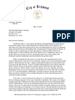 Letter From Mayor Stoney Requesting Data For Phase One