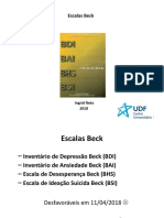 Escalas Beck: BDI, BAI, BHS e BSI