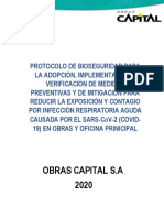 Protocolo Bioseguridad Prevencion Covid-19 Obras Capital SA PDF