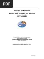 Request For Proposal Service Desk Software and Services (RFP #338D)