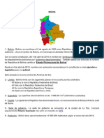 Bolivia: Datos sobre su capital, población y departamentos