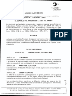 Acuerdo #011 de 2016 NUEVO Estatuto Tributario PDF