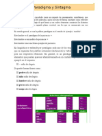 Sigtagma y Paradigma