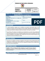 Administración I. Contenido Programático