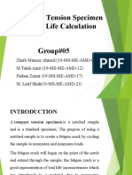 Compact Tension Specimen Fatigue Life Calculation
