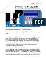 The HINDU Notes 07-05-2020 WWW - Job9.in PDF