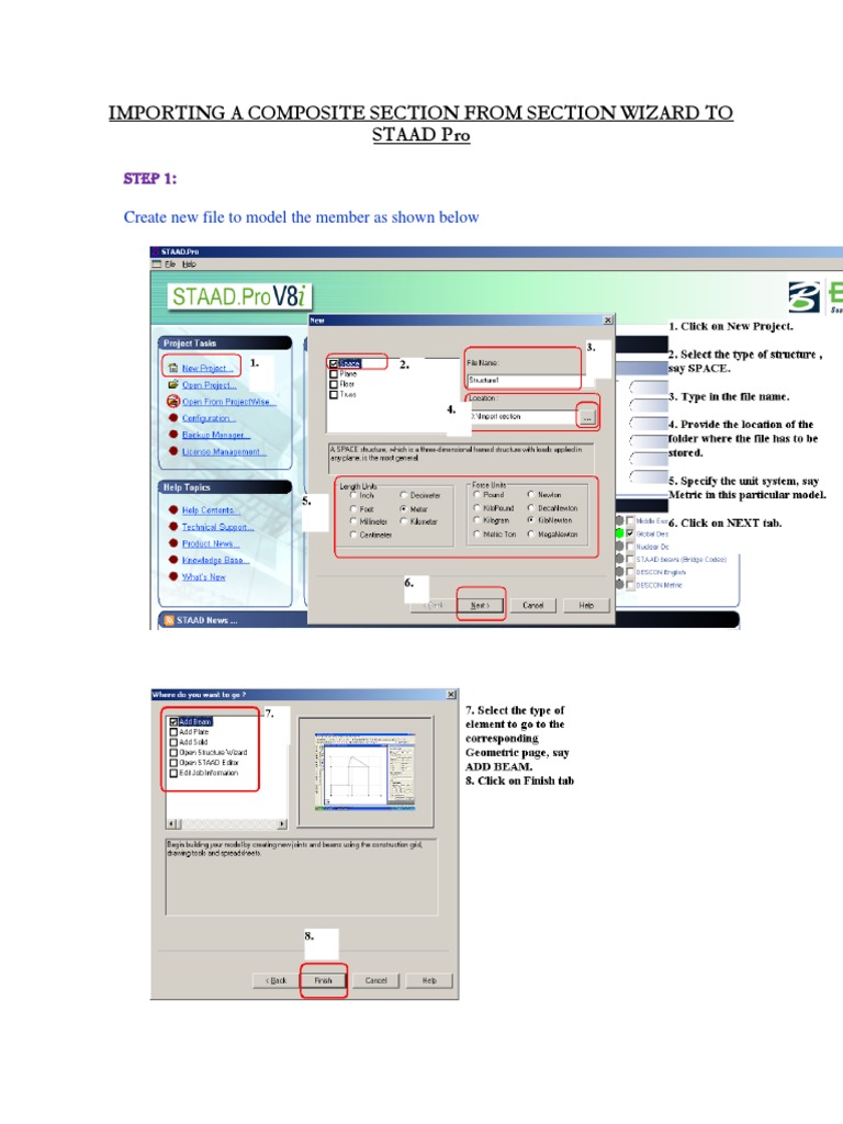 Creating Composite Sections and Importing It To Staad PDF | PDF ...