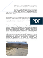 Reforma del sector salud andrajoso el gobierno de la República de Guatemala se ha propuesto el desafío de emprender un cambio proceso de reforma del sector salud bajo la conducción del Ministerio de salud púb.docx