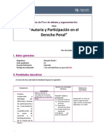 FORO DEBAtE DERECHO PENAL