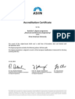 Accreditation Certificate: Bachelor's Degree Programme Electrical and Electronics Engineering" Girne American University