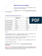 Aggettivi Possessivi - Italiano PDF