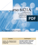 Curso 6421A: Configuración y Troubleshooting de Una Infraestructura de Red Windows Server 2008