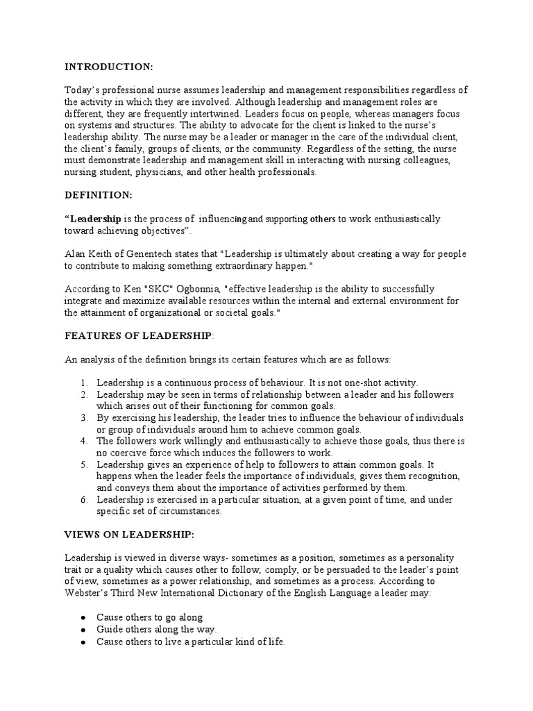 Leadership Concept & Theory | PDF | Leadership | Motivation