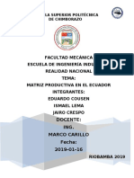 Matriz Productiva Fin