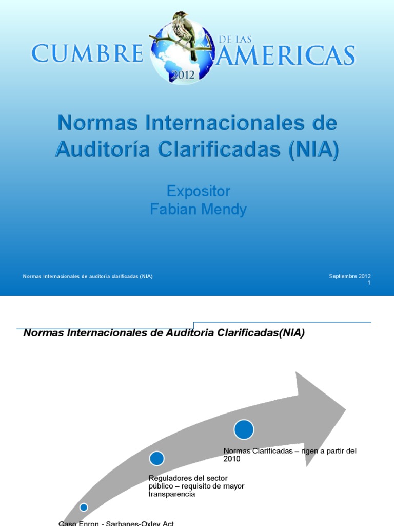 Normas Internacionales de Auditoría NIA | PDF | Auditoría | Contralor