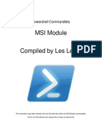 Powershell Commandlets - MSI Module