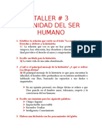 Taller # 3 de Religion Dignidad Del Ser Humano